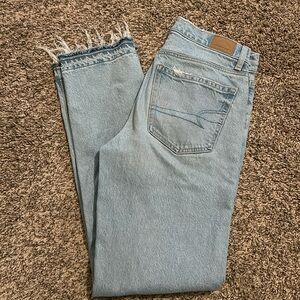 American Eagle super hi rise straight 2